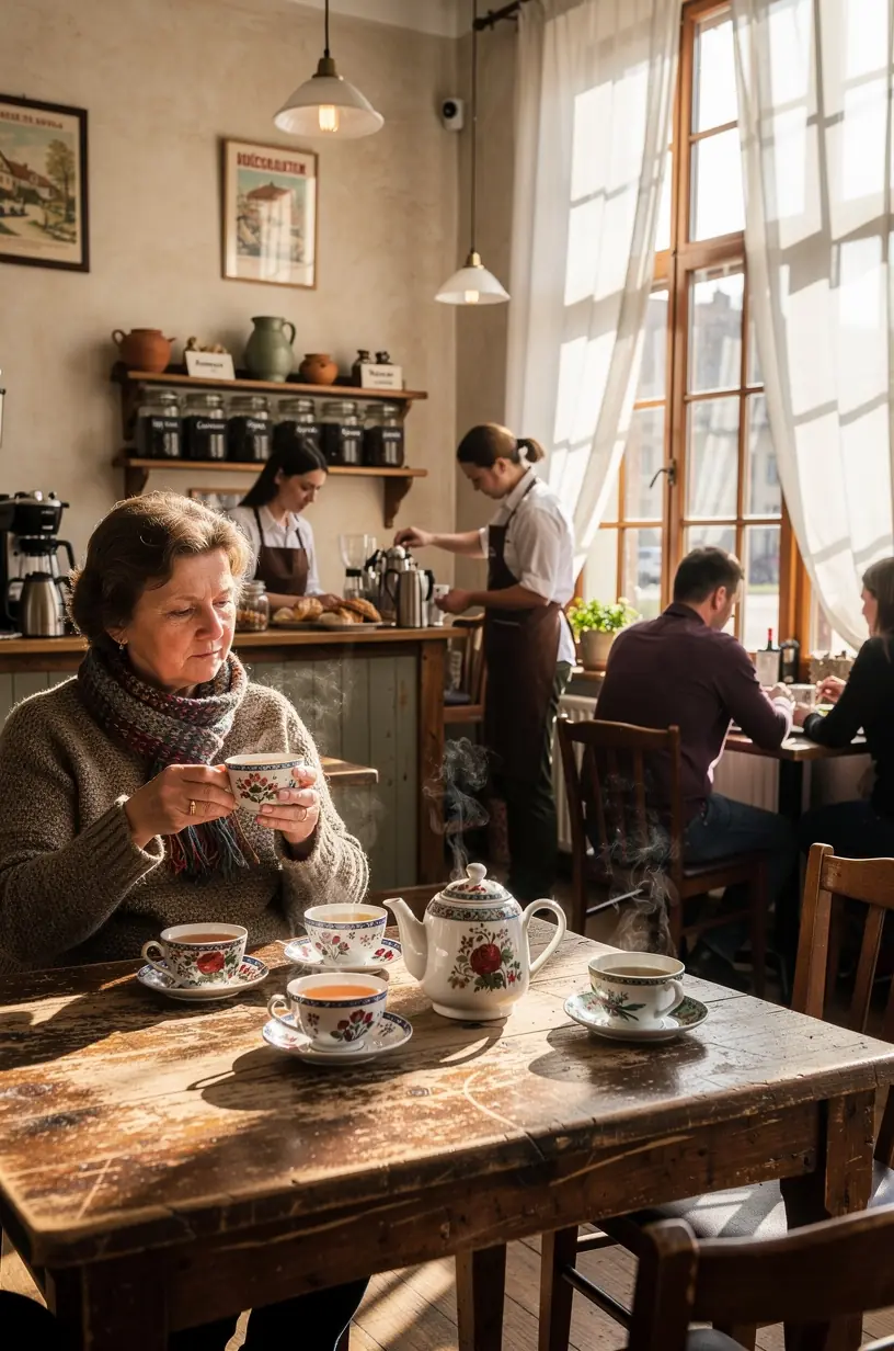 Įvairių rūšių arbatos pakeliai ant medinio paviršiaus, pabrėžiantys įvairovę ir pasirinkimą.